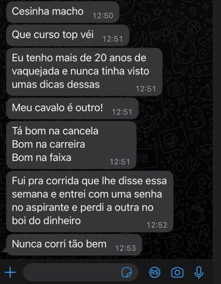 Aluno no WhatsApp: 'Nunca corri tão bem'