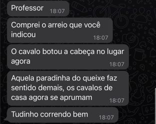 Aluno no WhatsApp: 'Tudinho correndo bem'