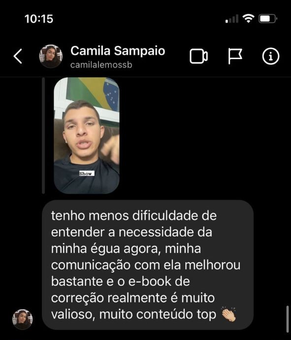Camila Sampaio no direct: 'Minha comunicação com ela melhorou bastante'